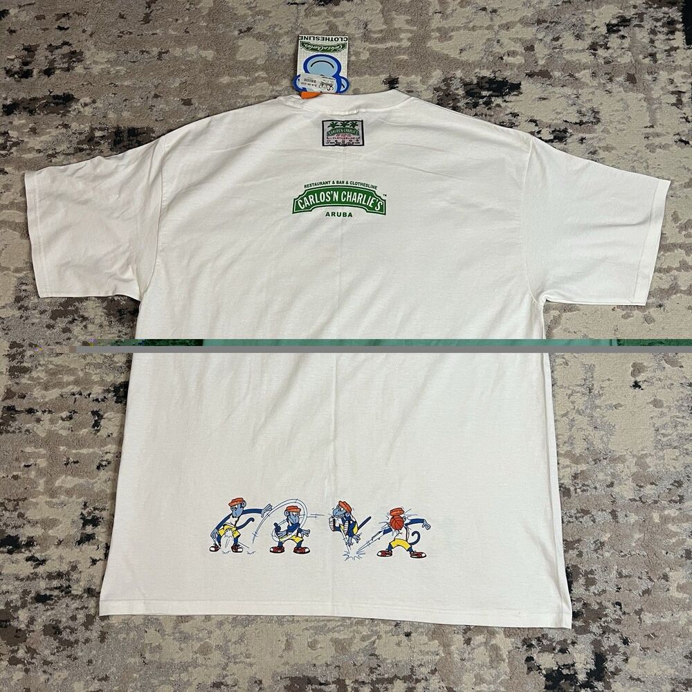 Vintage Carlos Charlies Basketball Shirt Sz XXL Aruba Party Bar Beach Beer NWT - Picture 6 of 11